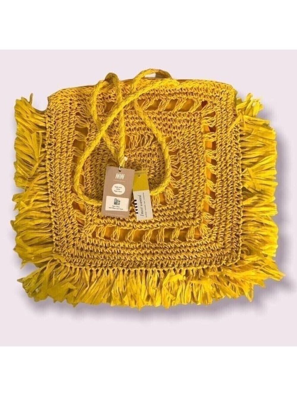 Most Wanted USA Seagrass Woven Tote Bag